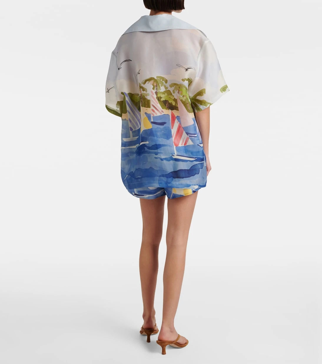 Leo Lin - Josie printed silk shorts