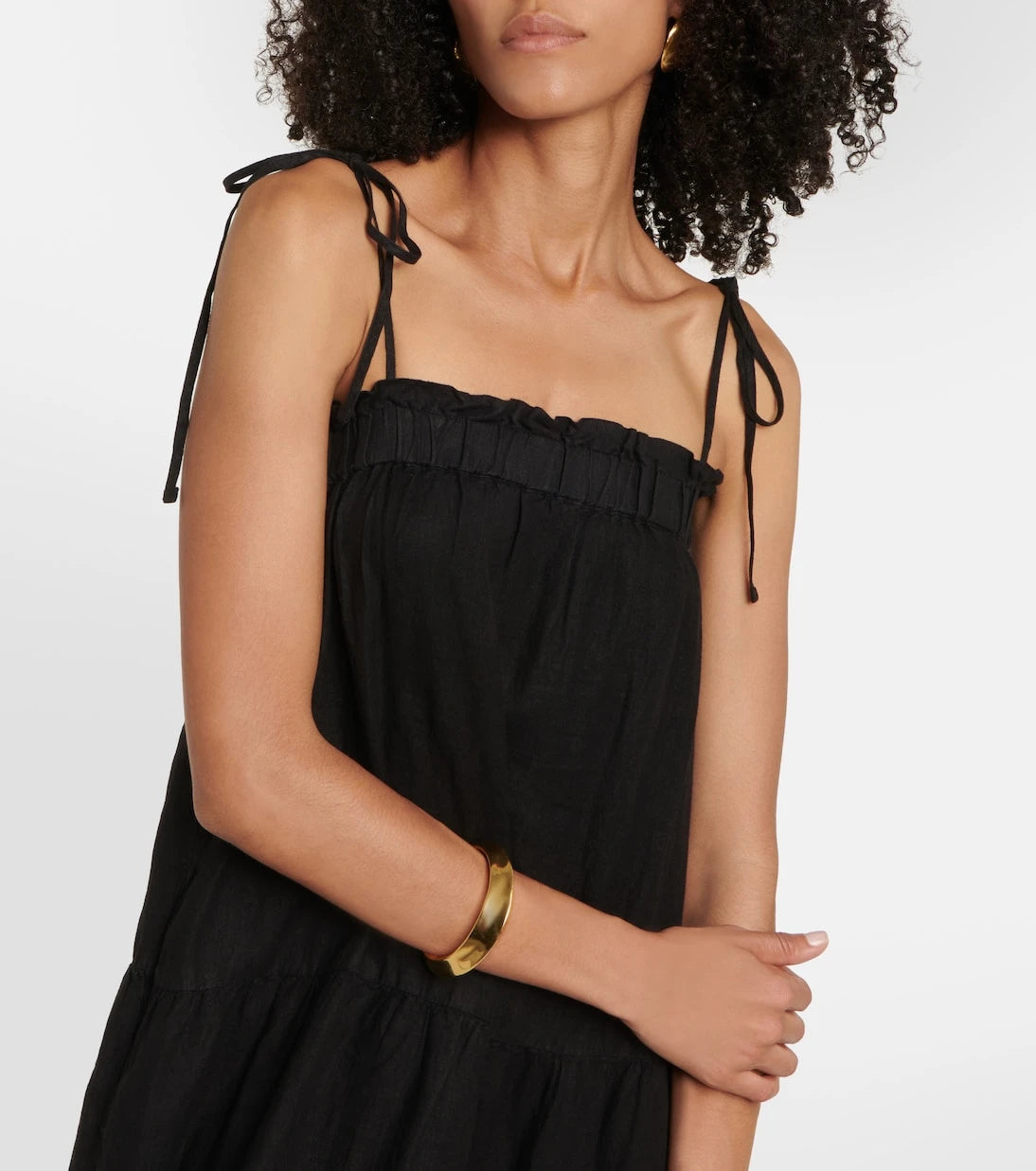 Velvet - Charlie tiered linen maxi dress