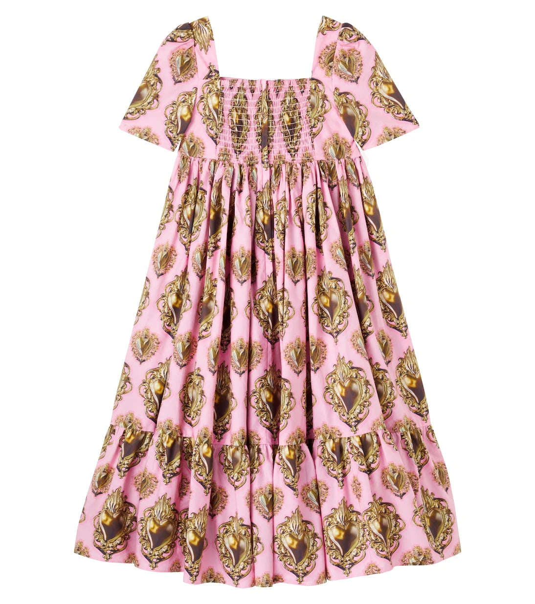 Dolce&Gabbana Kids - Printed cotton poplin dress