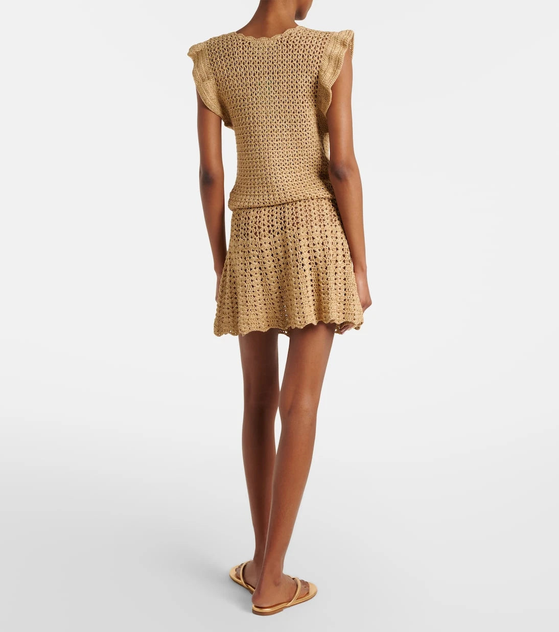 Melissa Odabash - Annalise crochet lamé minidress