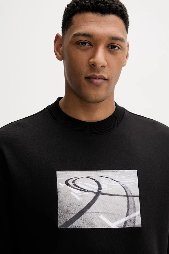 HUGO erkek pamuklu sweatshirt Dweel