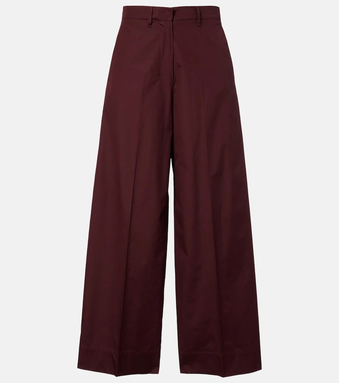 'S Max Mara - Cropped cotton poplin wide-leg pants