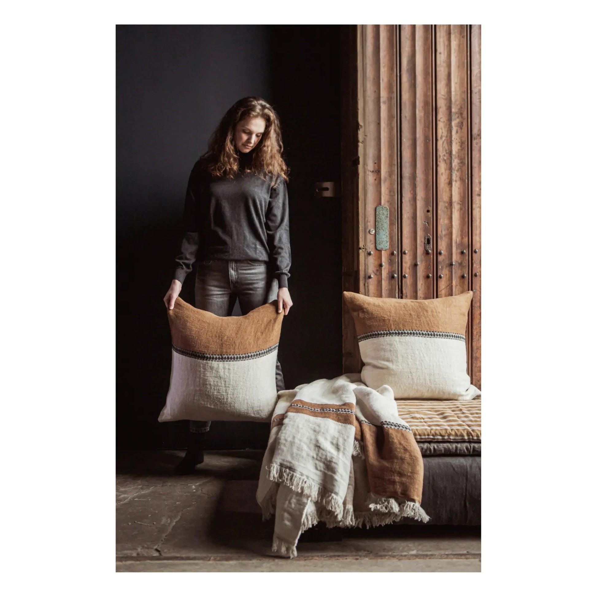 Libeco - Etienne cushion cover | Beige