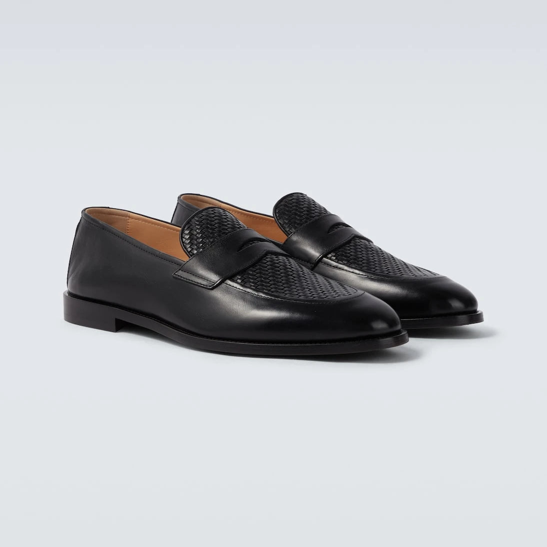 Brunello Cucinelli - Woven leather penny loafers