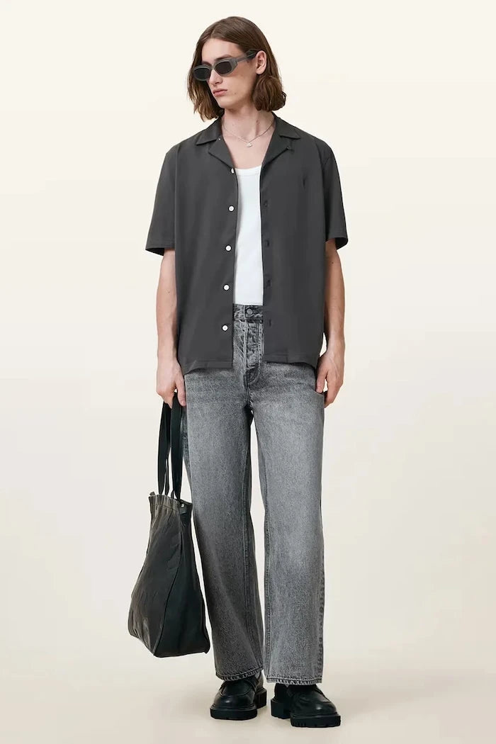AllSaints риза мъжка от памук HUDSON