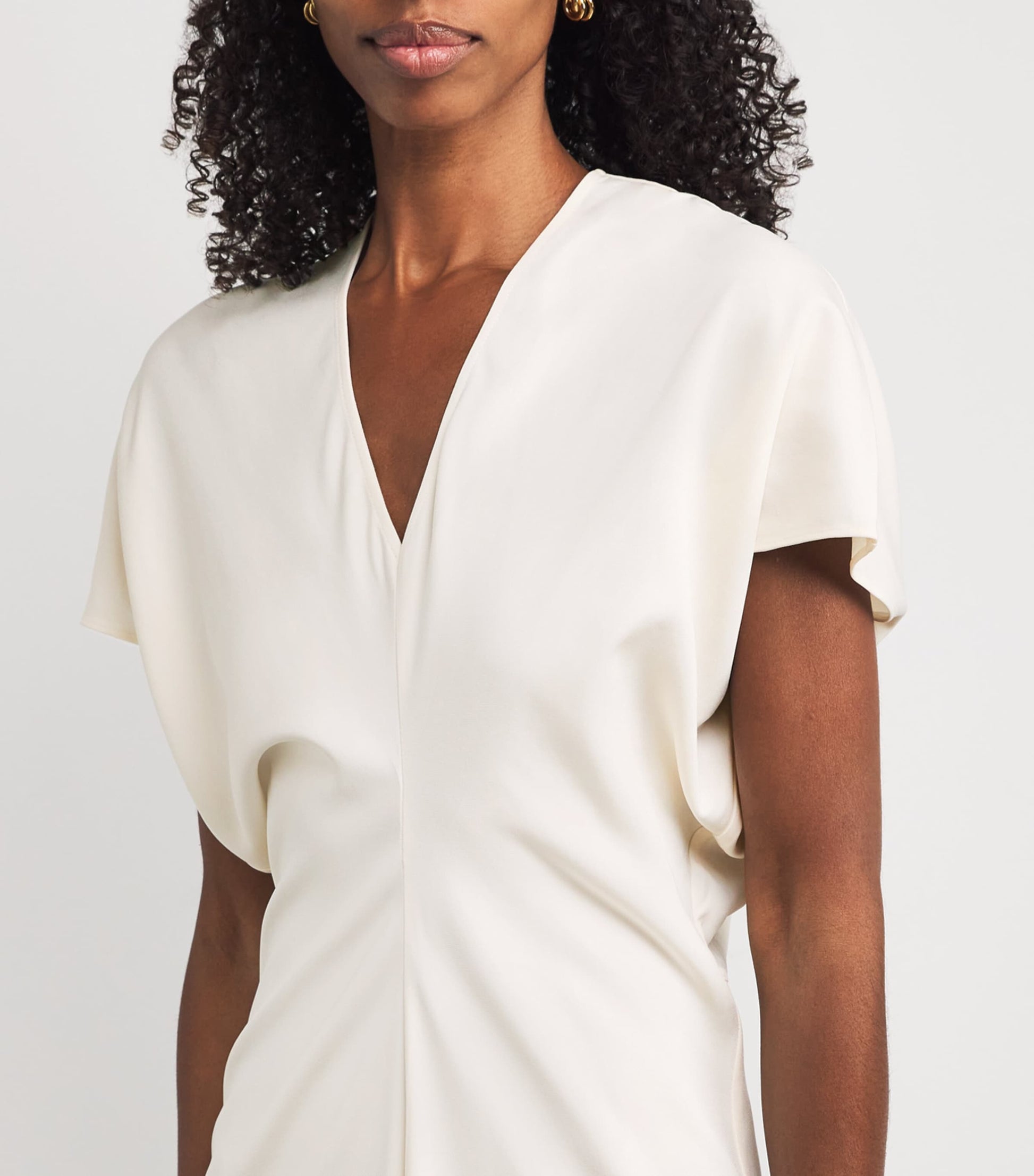 Ivory Satin Zadig Midi Dress