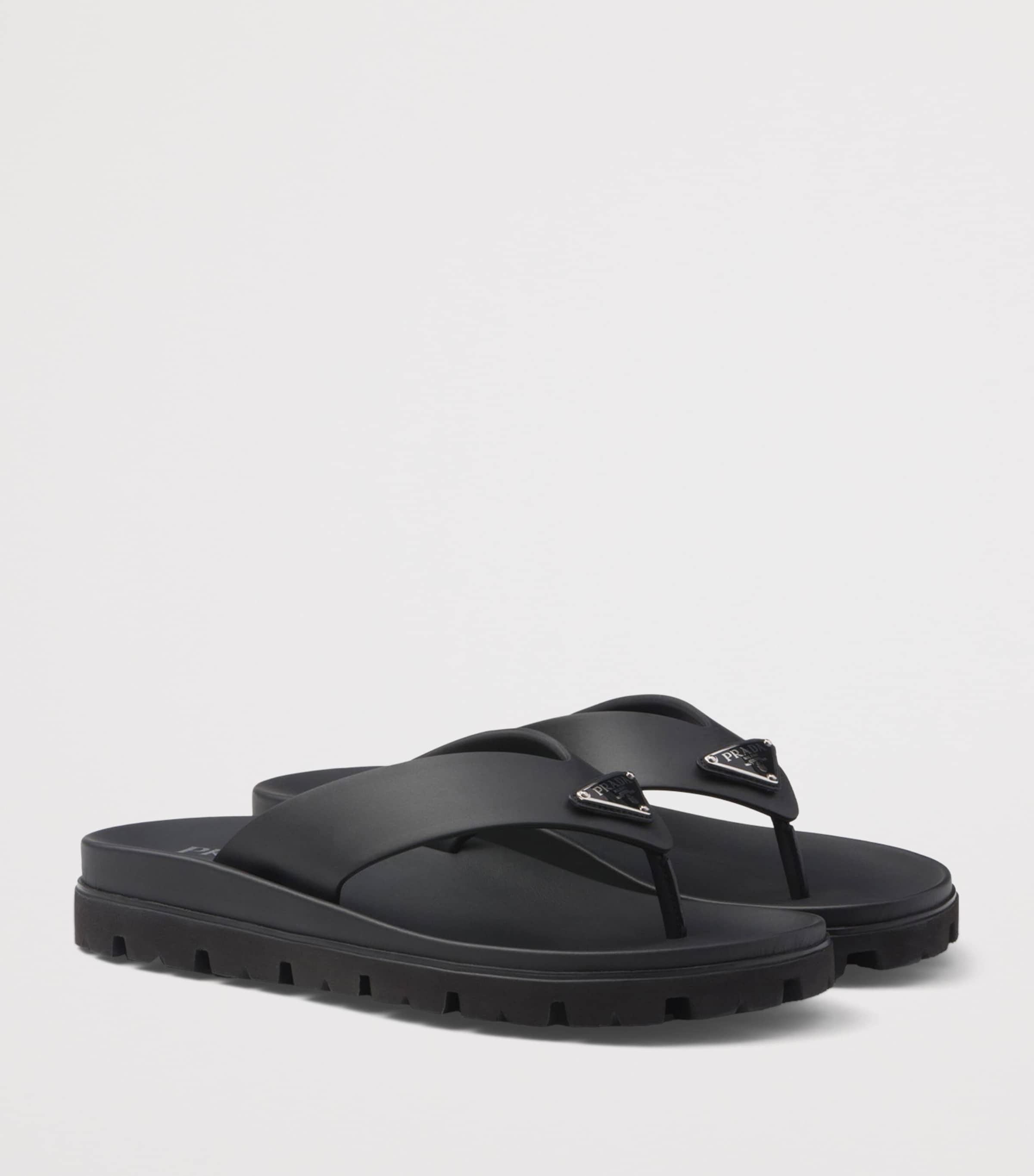 Rubber Logo Thong Sandals