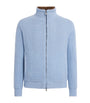 Fioroni Cashmere Blue Cashmere-Mink Bomber Jacket