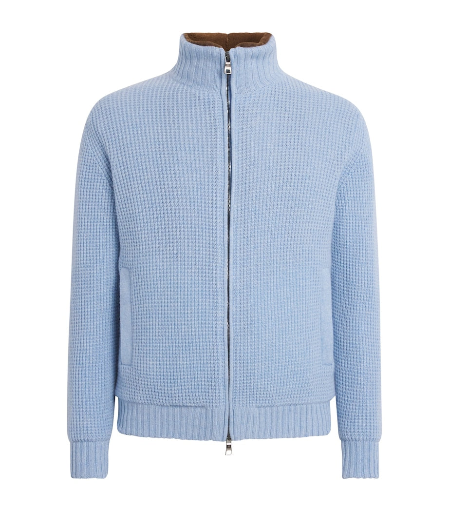 Cashmere-Mink Bomber Jacket A.13 SKY NATURALE