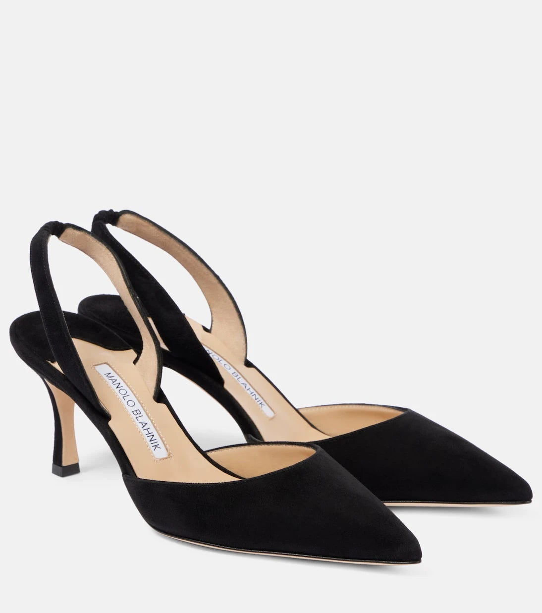 Manolo Blahnik - Carolyne 70 suede slingback pumps