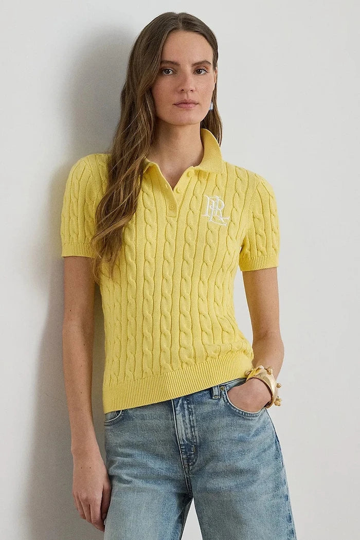 Lauren Ralph Lauren kadın kısa kollu pamuklu kazak
