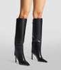 Jimmy Choo Black Alizze 85 Leather Knee-High Boots