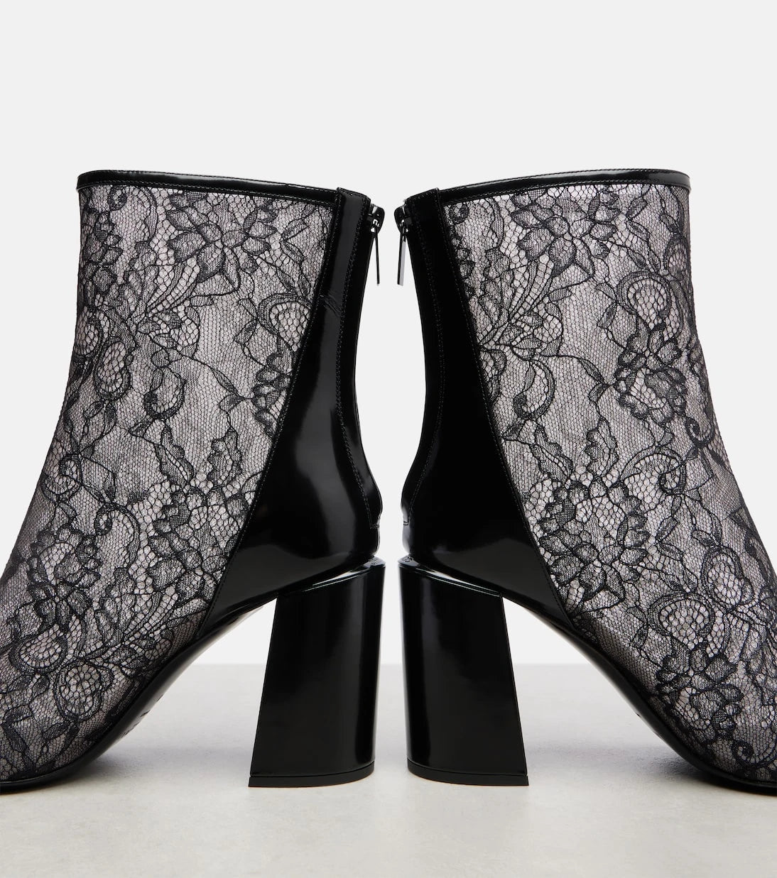 Jimmy Choo - Kisu 85 leather-trimmed lace ankle boots