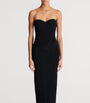 Balmain Black Knitted Strapless Maxi Dress