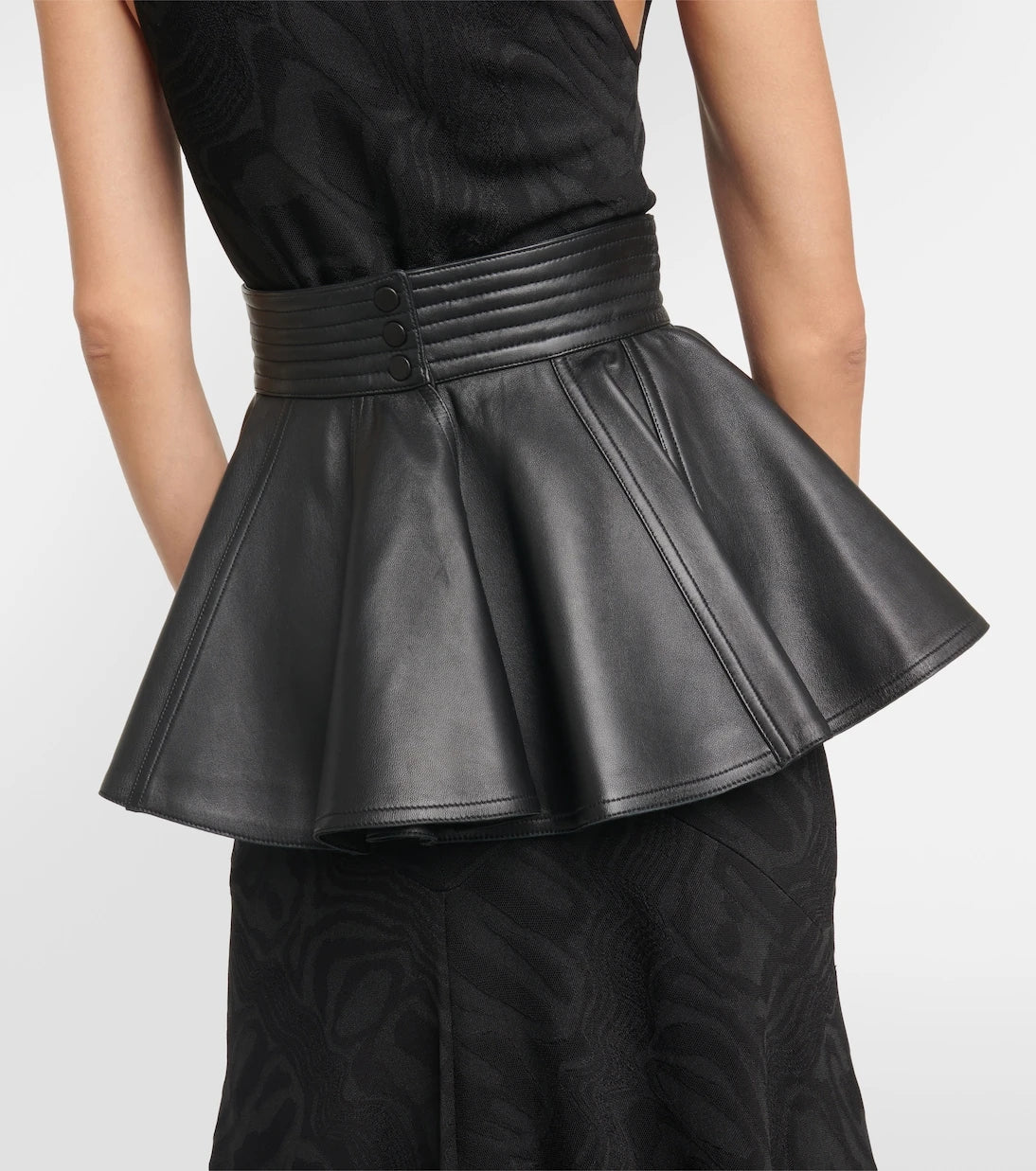 Alaïa - Peplum leather belt