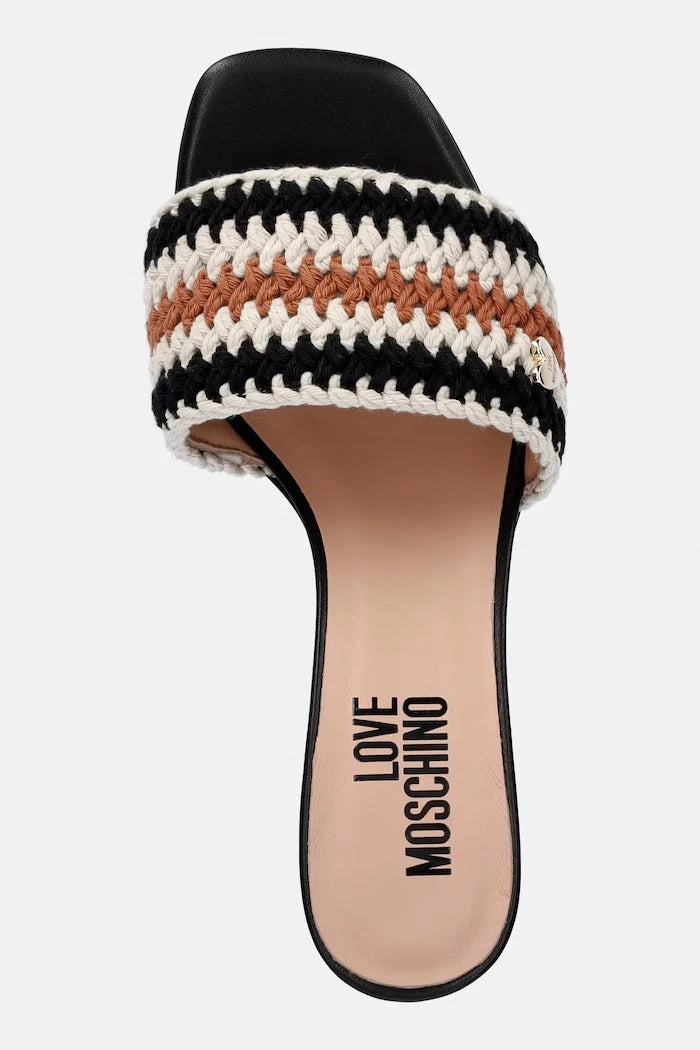 Love Moschino düşük topuklu kadın terlik ayakkabıları