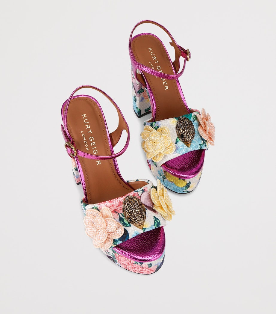 Embellished Floral Kensington Platform Sandals