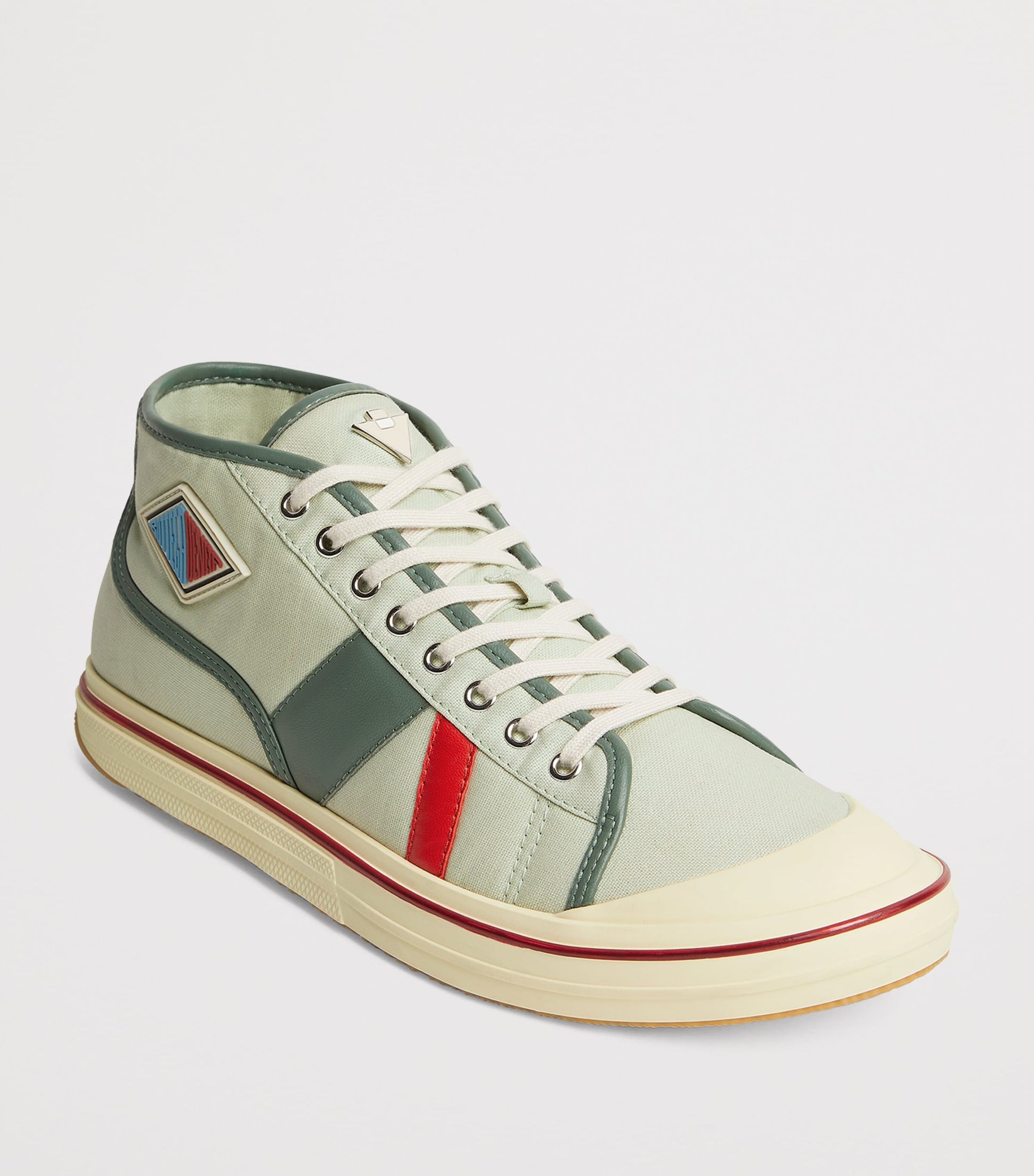 Bottega Veneta Canvas Leather-Trim Eliot Sneakers