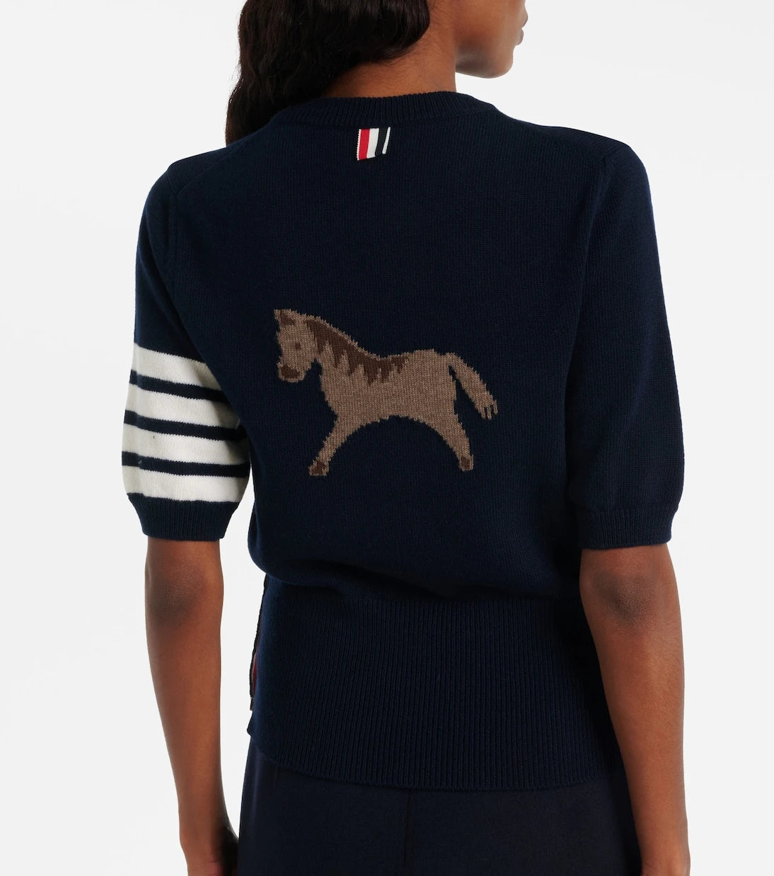 Thom Browne - 4-Bar knitted virgin wool sweater