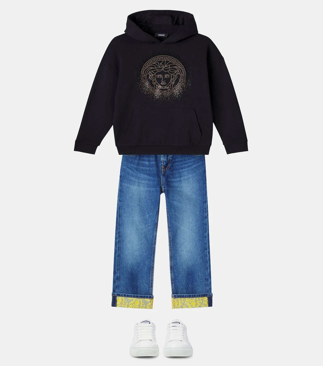 Versace Kids - جينز باروكو بقصة مستقيمة