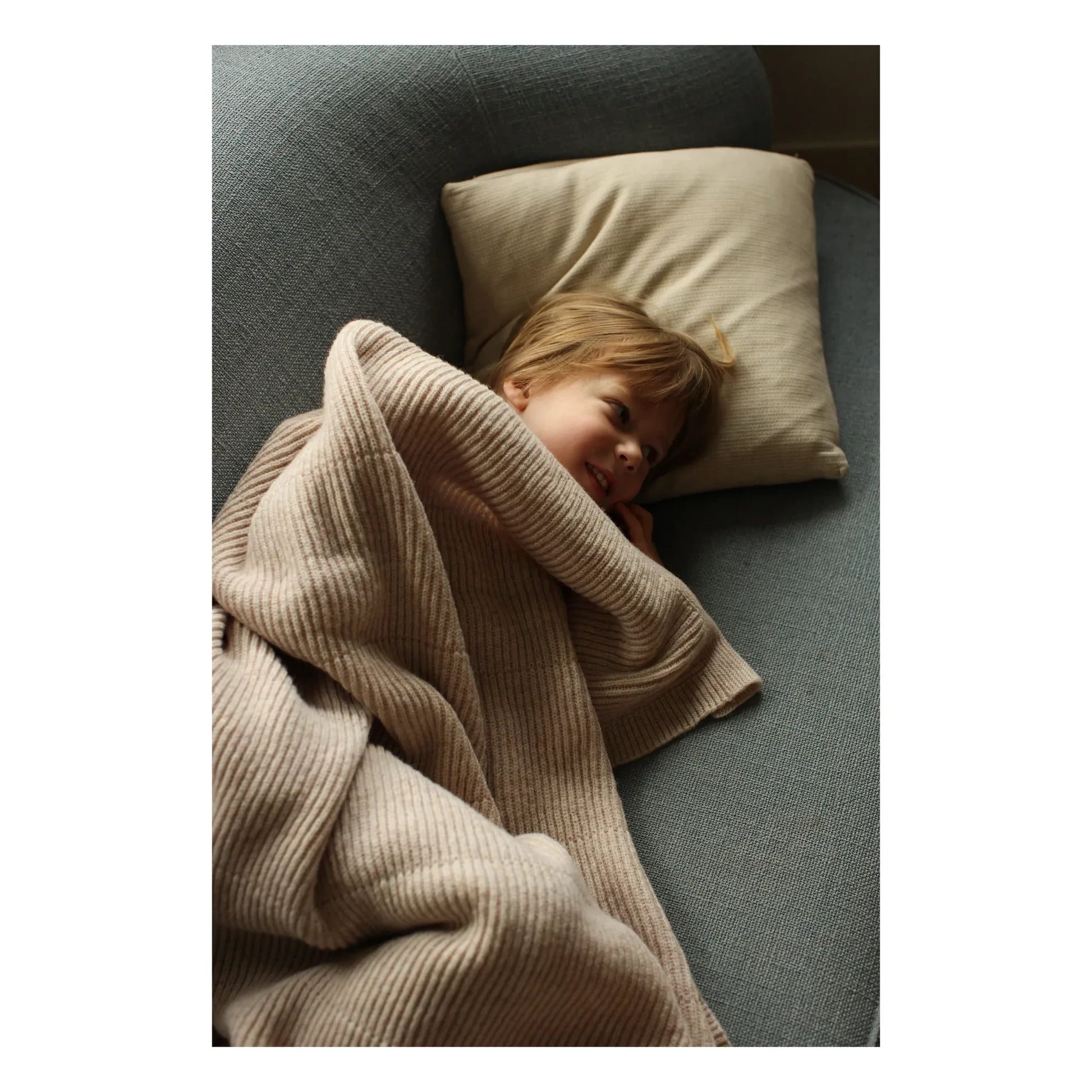 Hvid - Gaston blanket Merino wool | Heather beige