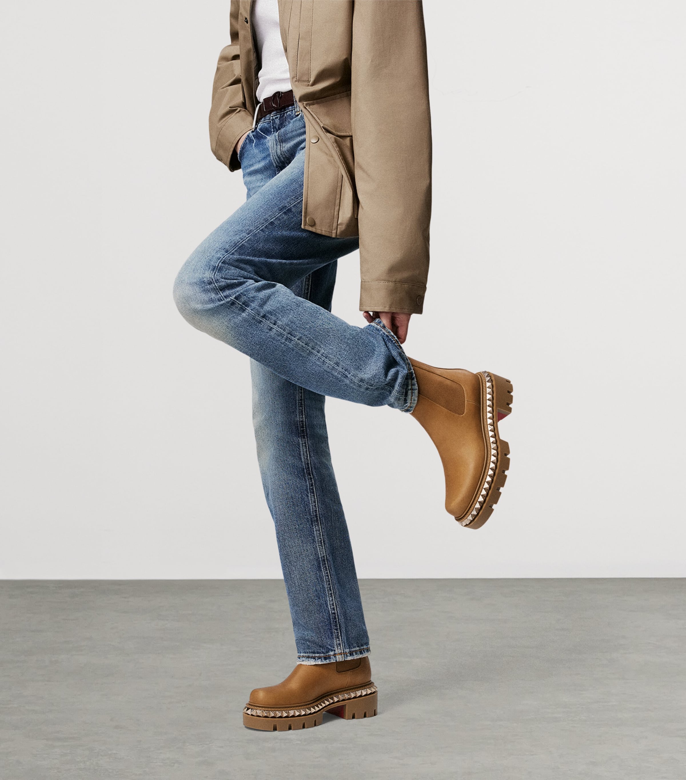 Christian Louboutin Brown St Emilia Pyraclou Leather Chelsea Boots