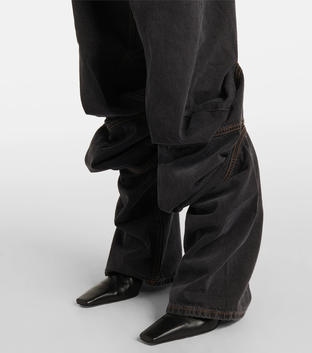 Y/Project - Evergreen Draped Cuff wide-leg jeans