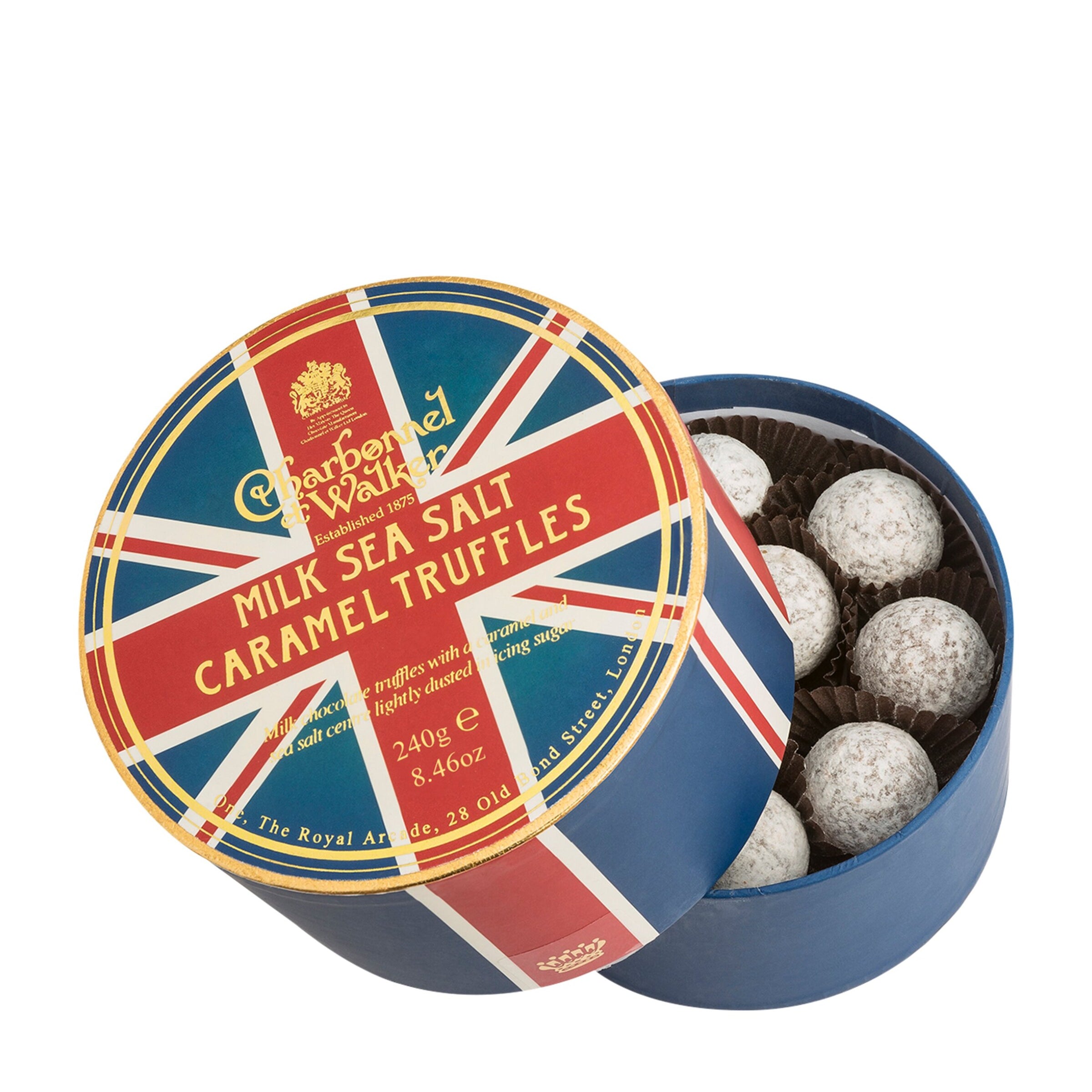 Charbonnel et Walker Union Jack Milk Sea Salt Caramel Truffles (240g)