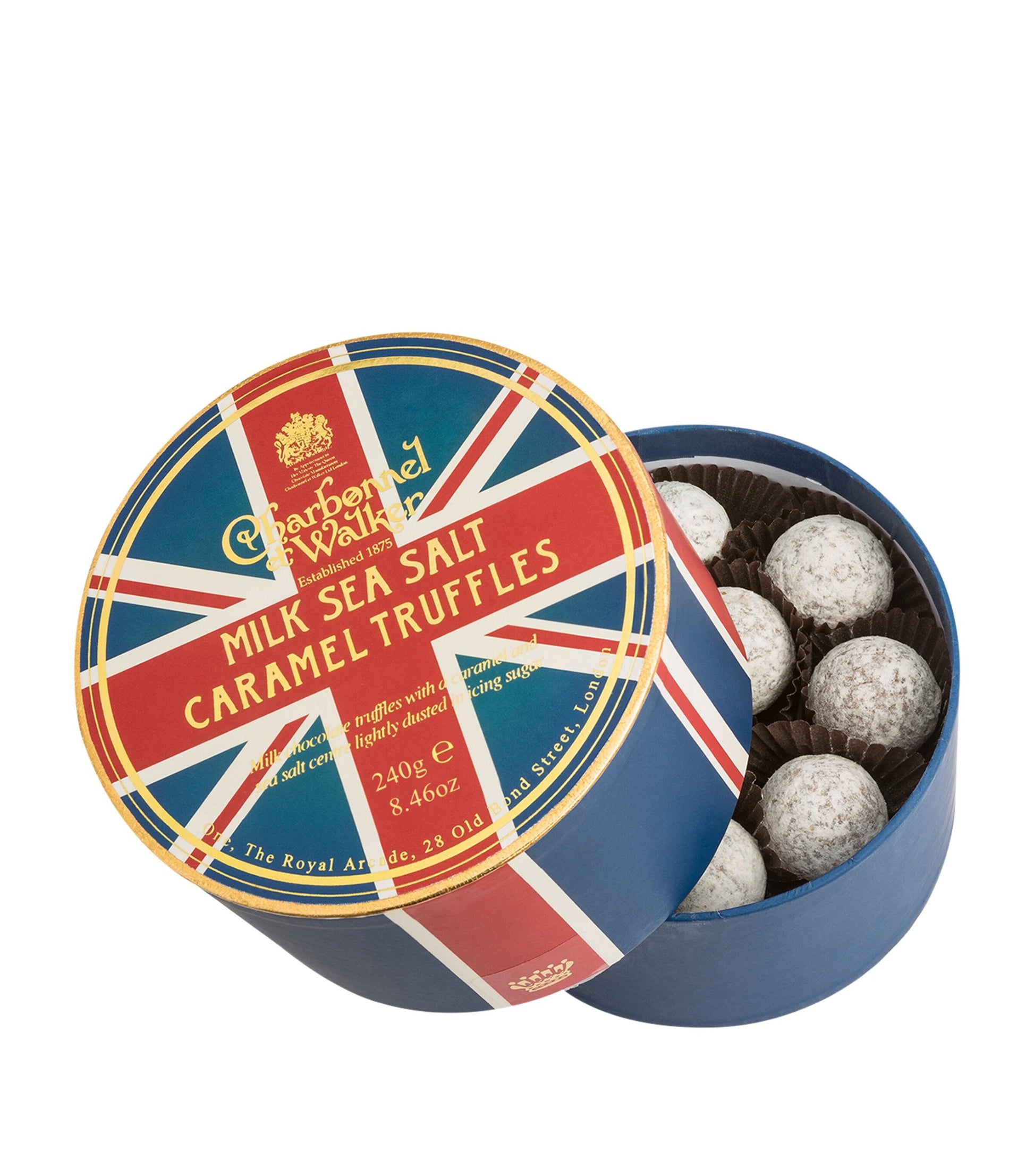 Charbonnel et Walker Union Jack Milk Sea Salt Caramel Truffles (240g)