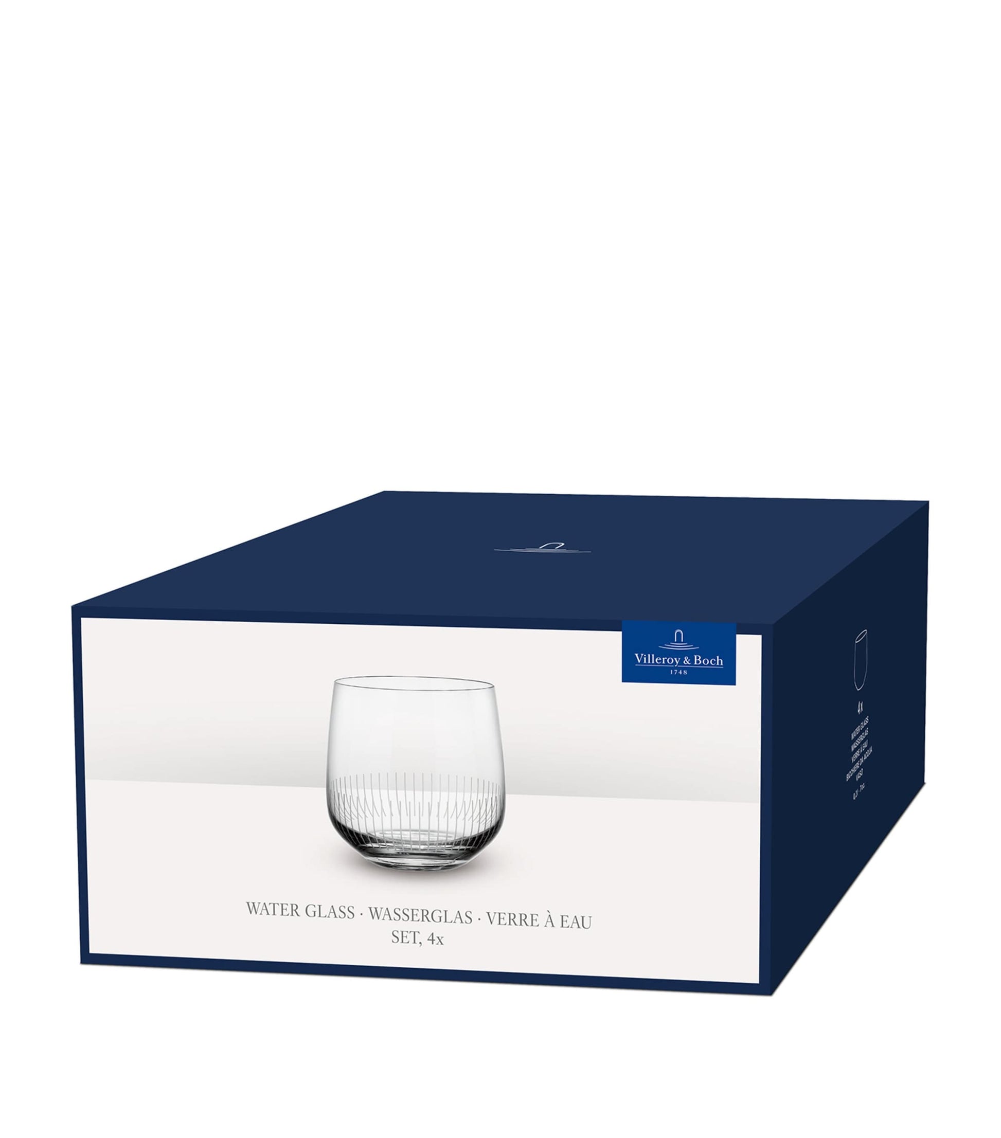 Set of 4 Crystal Afina Water Glasses (200ml)