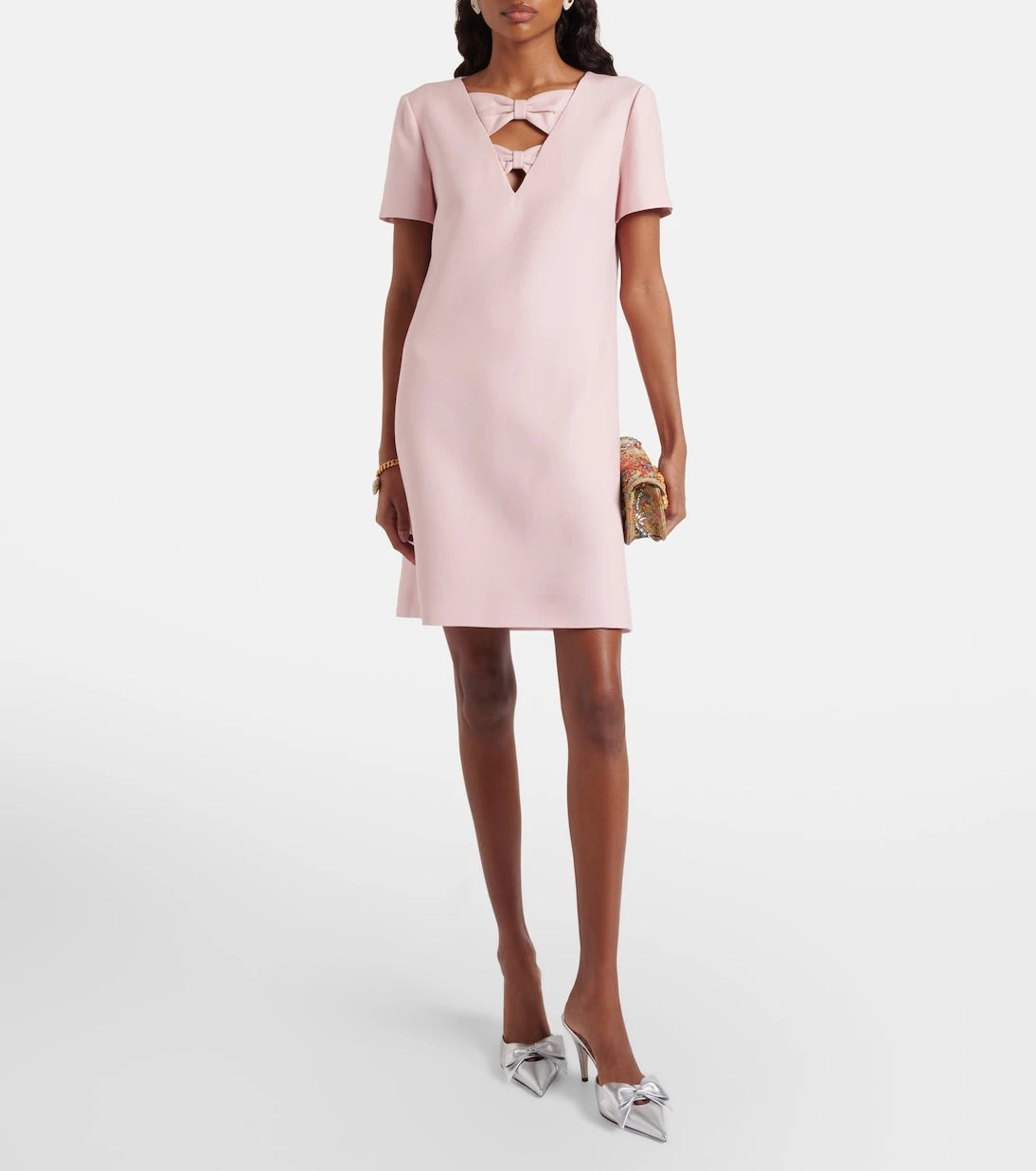 Valentino - Crepe Couture bow-detail minidress