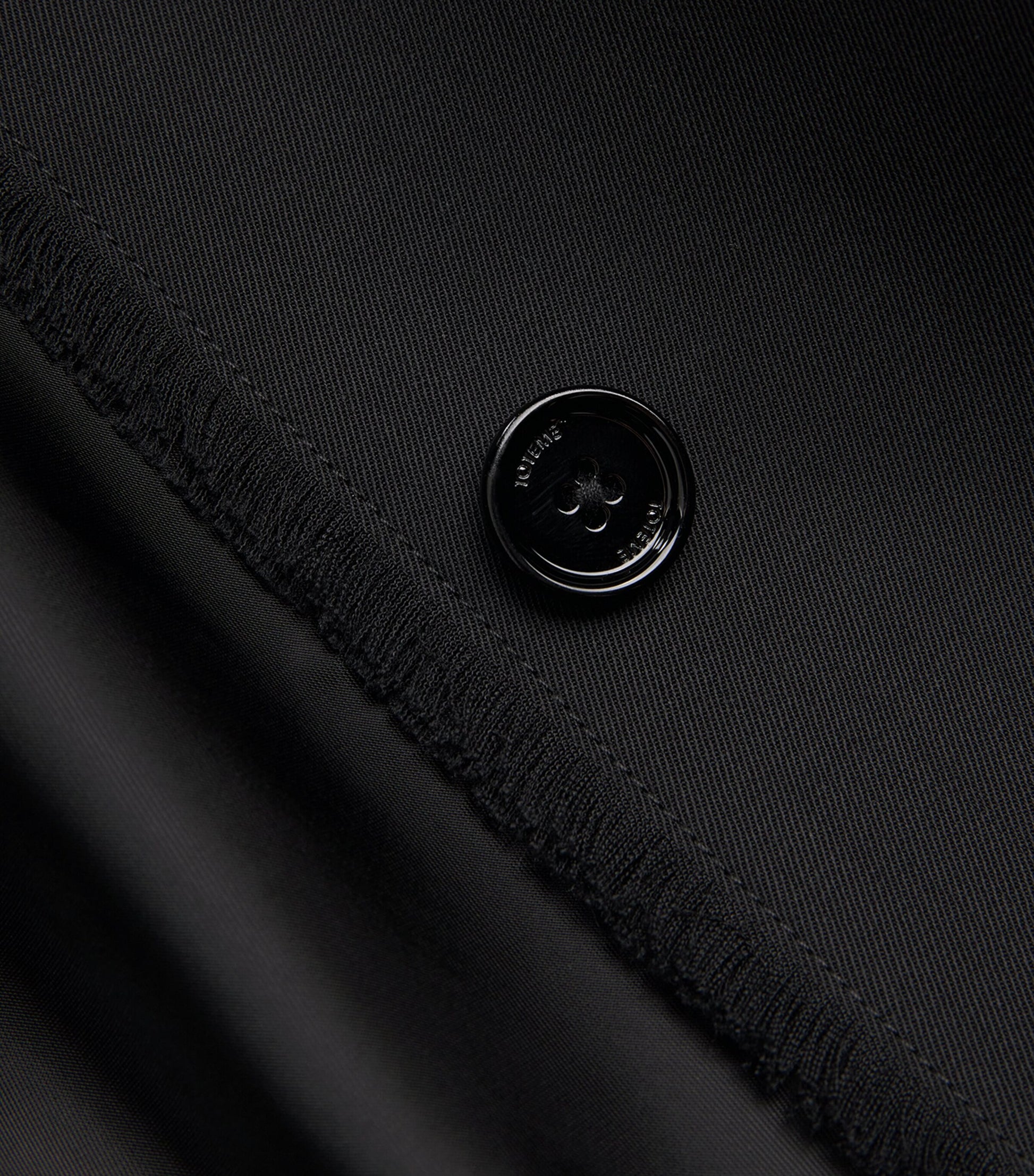 Toteme Black Wool Raw-Lapel Blazer