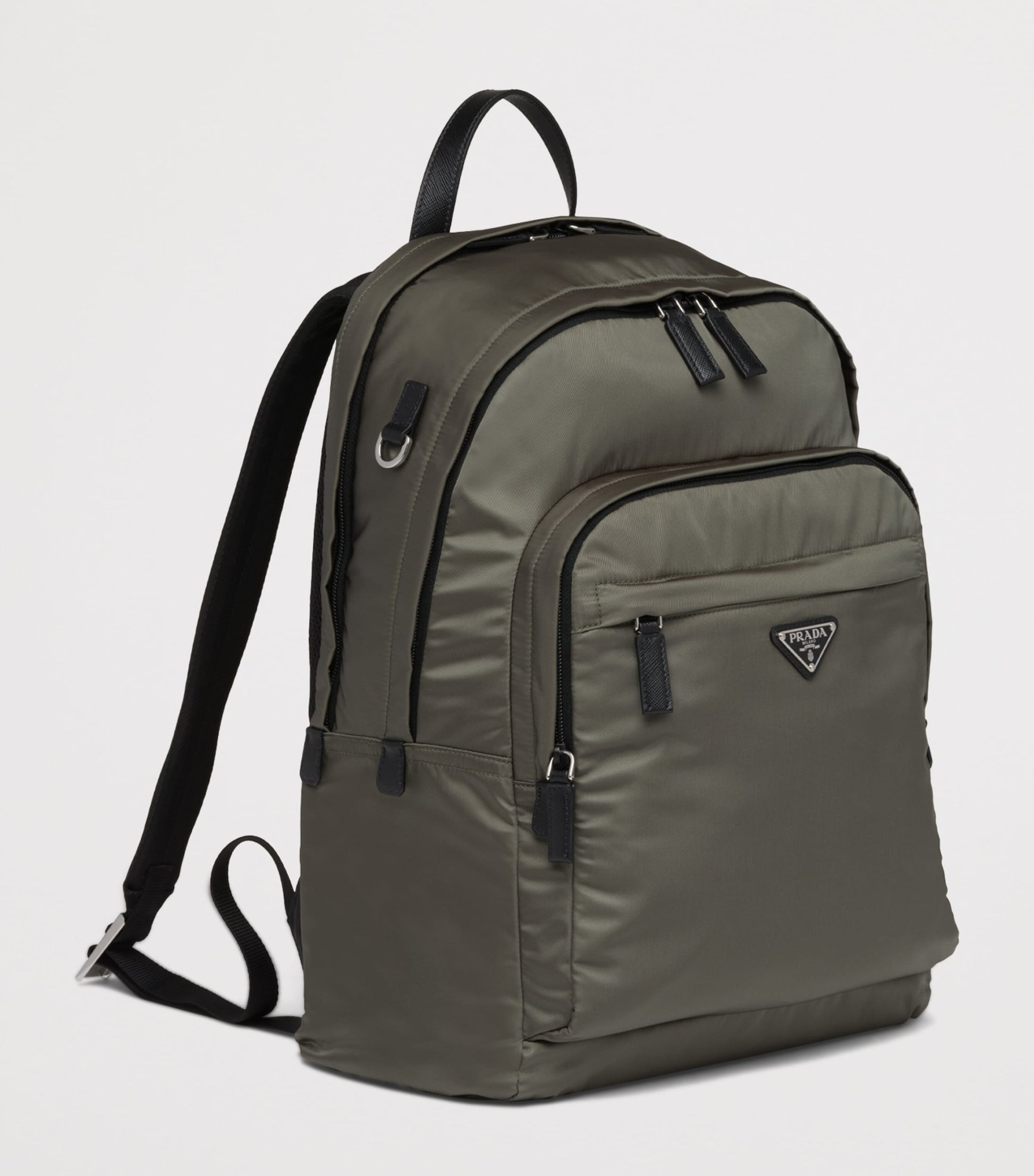 Re-Nylon and Saffiano Leather Backpack