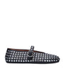 Alaïa Black Crystal-Embellished Ballet Flats