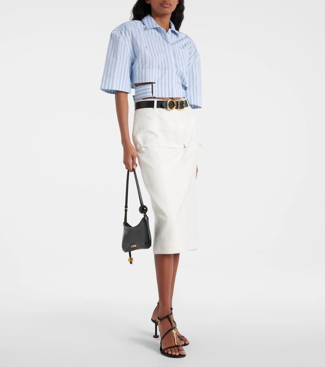 Jacquemus - La Chemise Courte Bari striped cotton shirt