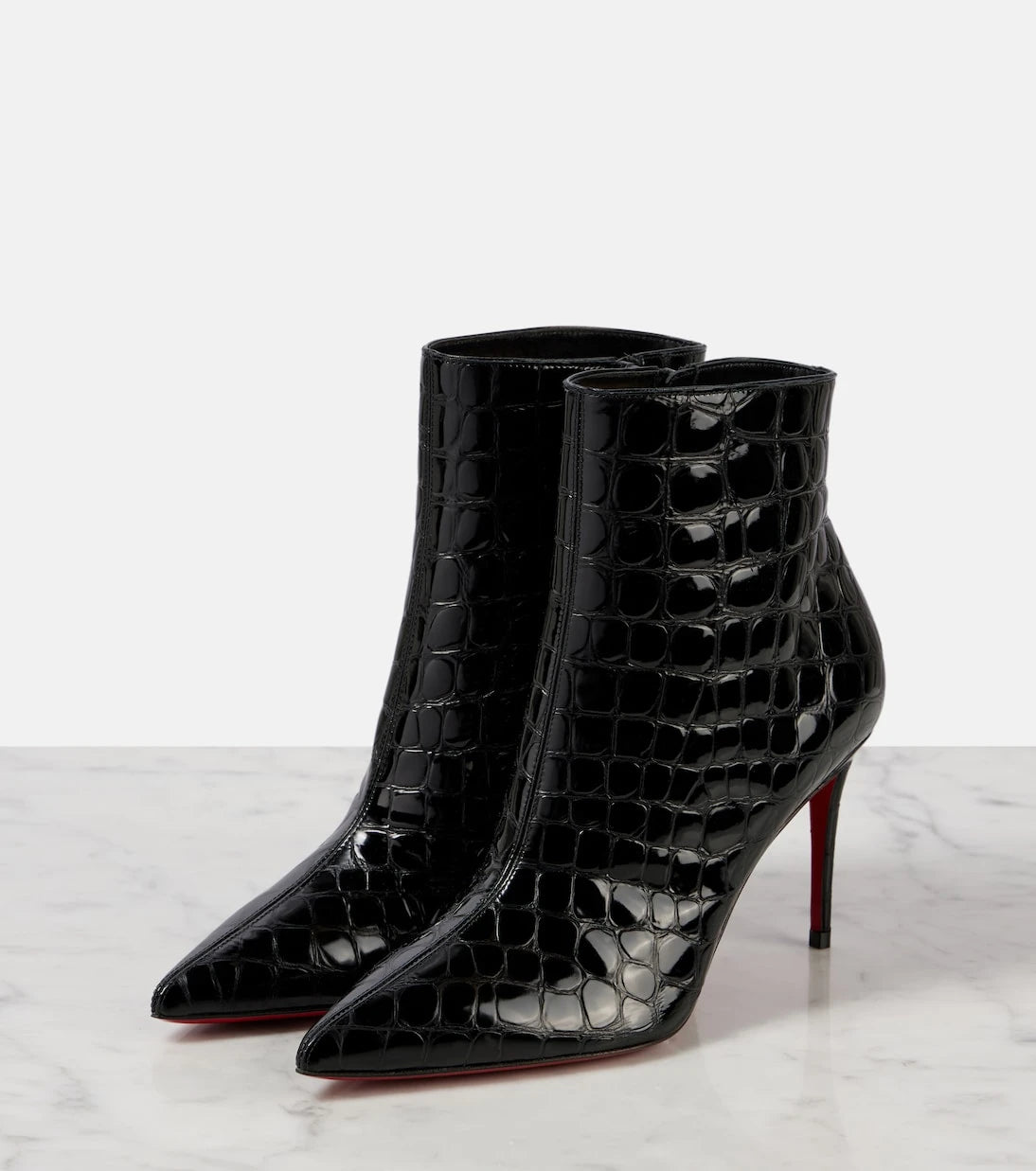 Christian Louboutin - So Kate 85 croc-effect ankle boots