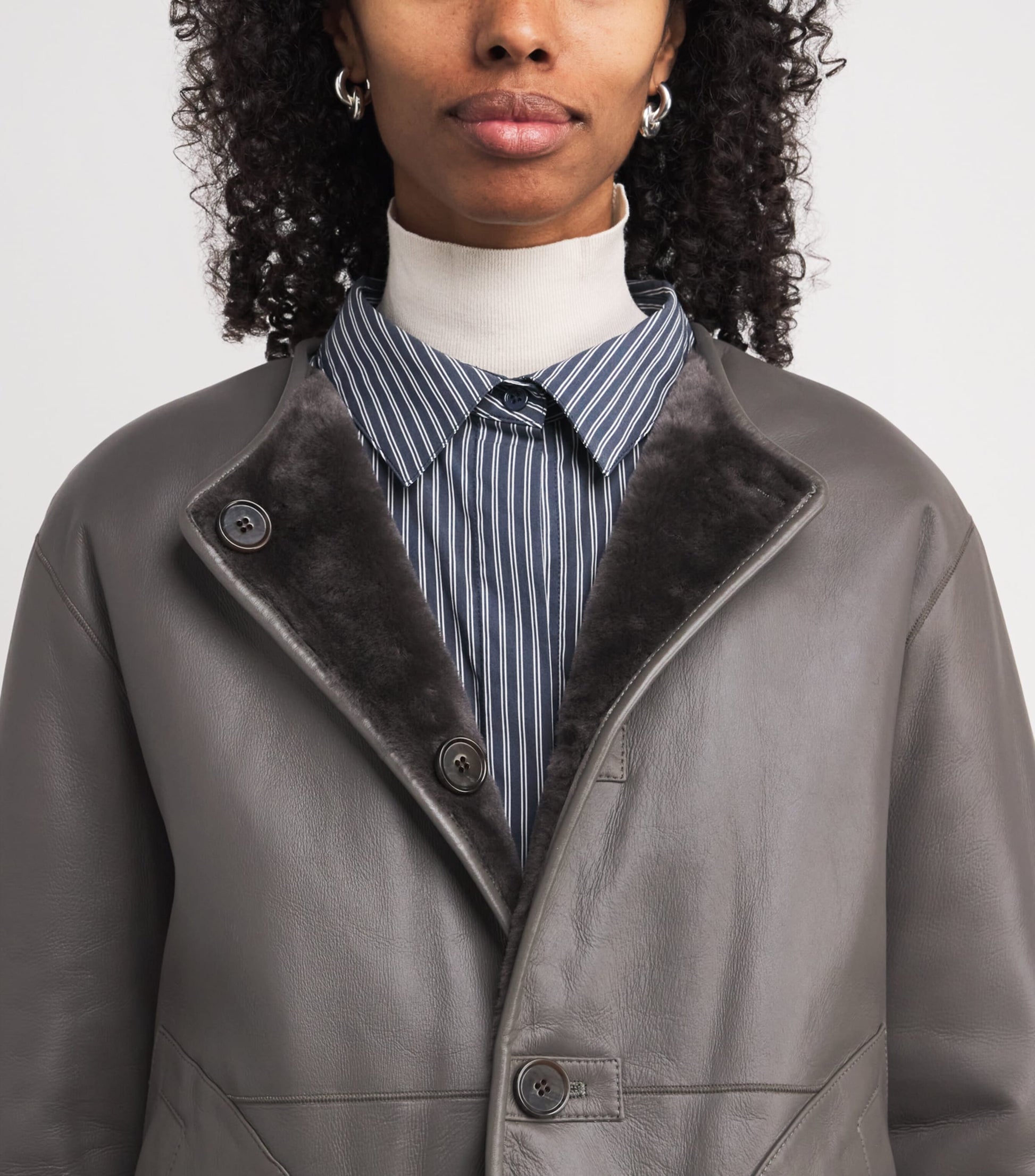 Arma Brown Shearling-Lambskin Reversible Lucine Jacket