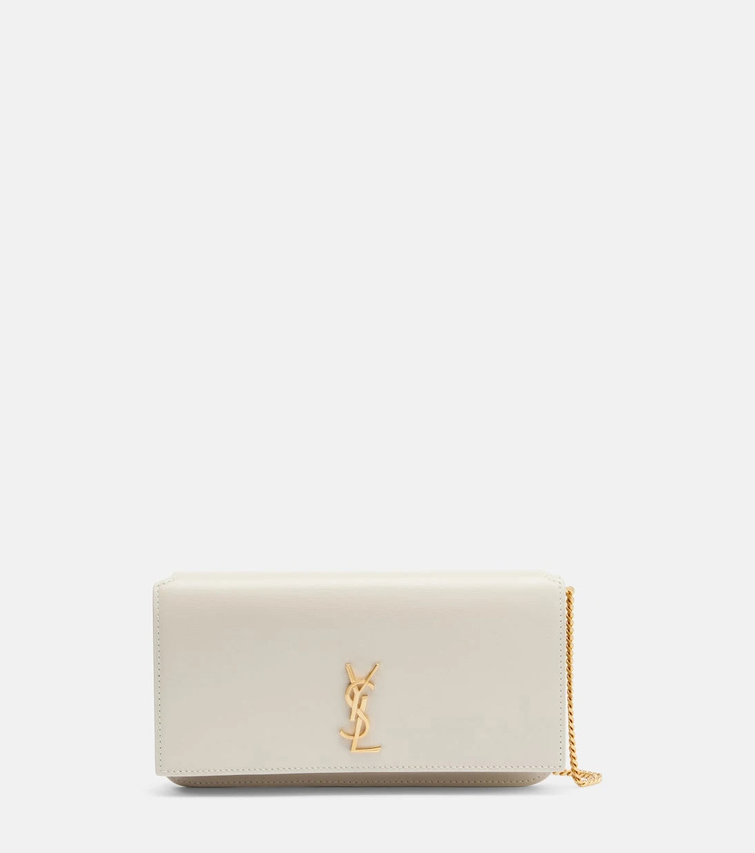 Saint Laurent - Cassandre Mini leather phone pouch
