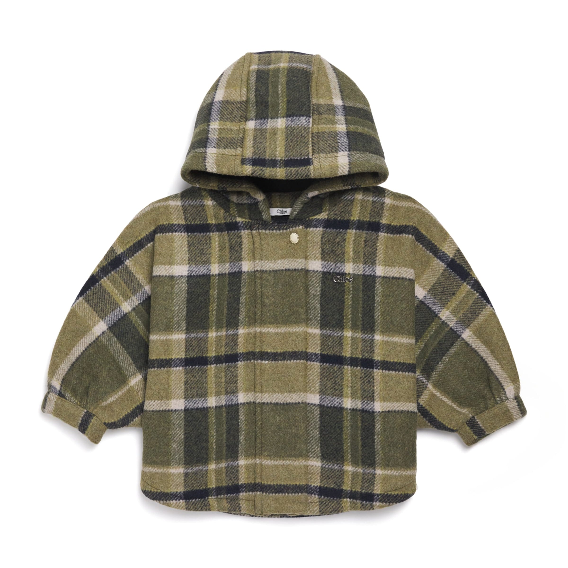 Chloé Kids Check Hooded Cape (6-18 Months)
