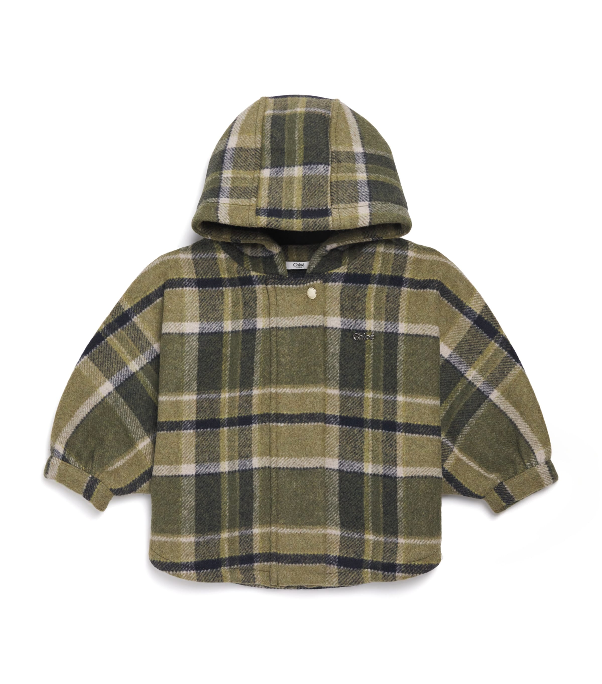 Chloé Kids Check Hooded Cape (6-18 Months)