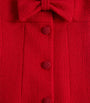 Valentino Red Virgin Wool Bow-Detail Mini Dress