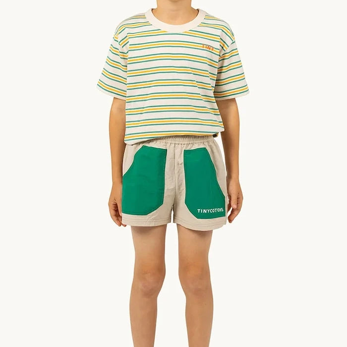 Детски къси панталони Tinycottons COLOR BLOCK SHORT