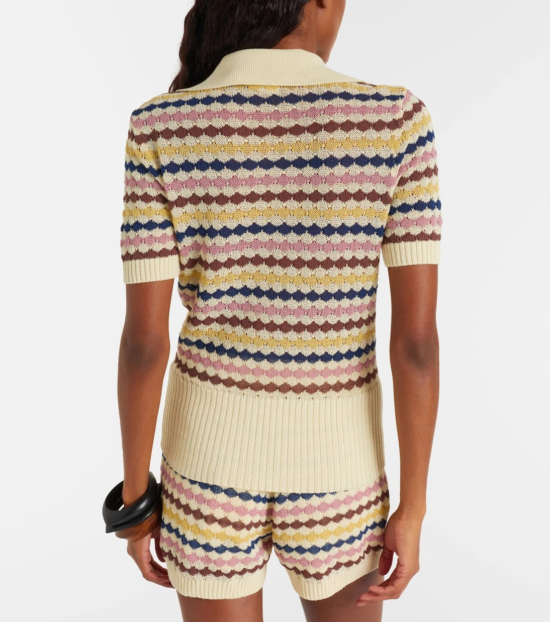 Zimmermann - Awaken cotton-blend polo sweater