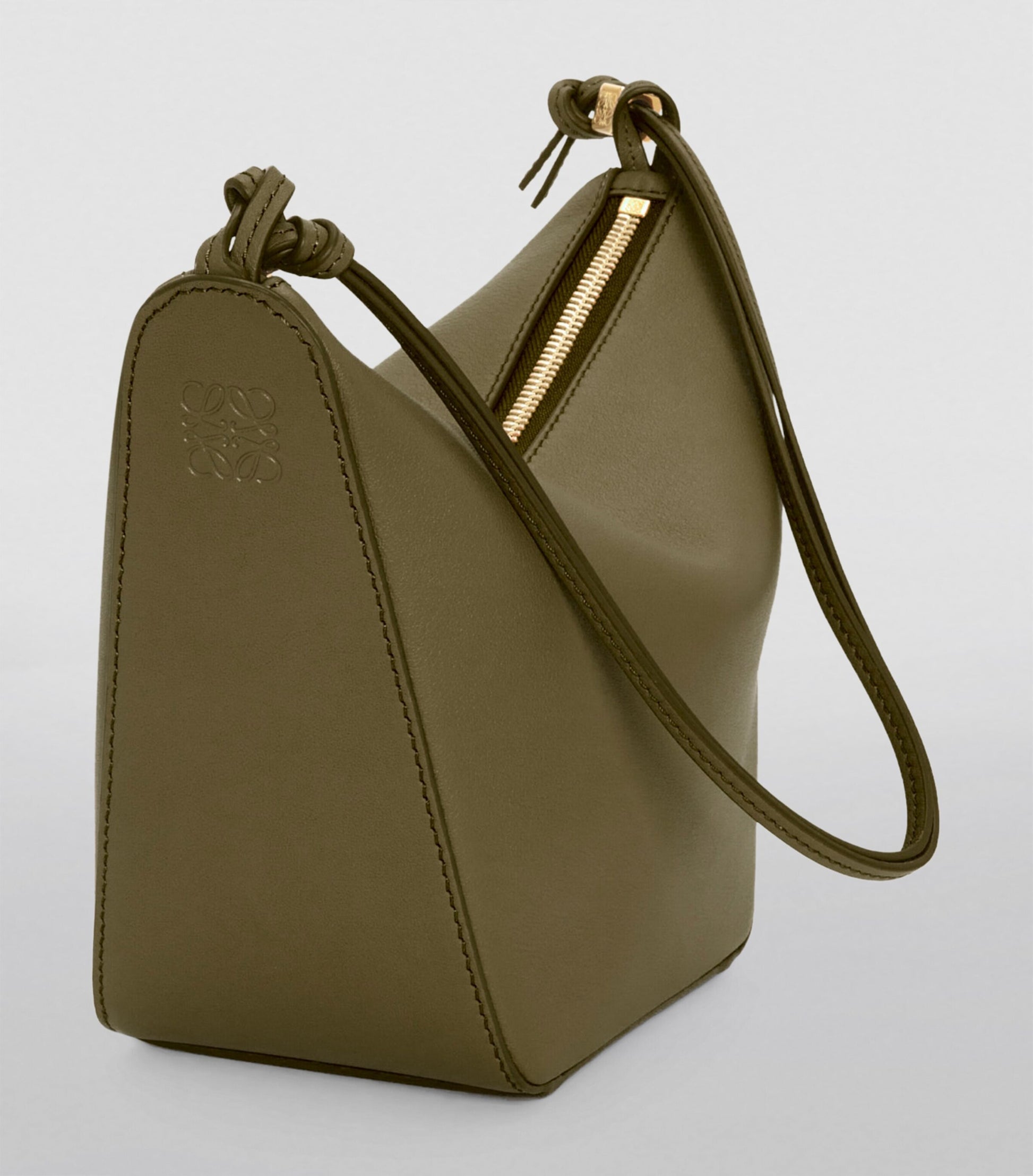 LOEWE Green Mini Leather Hammock Hobo Bag