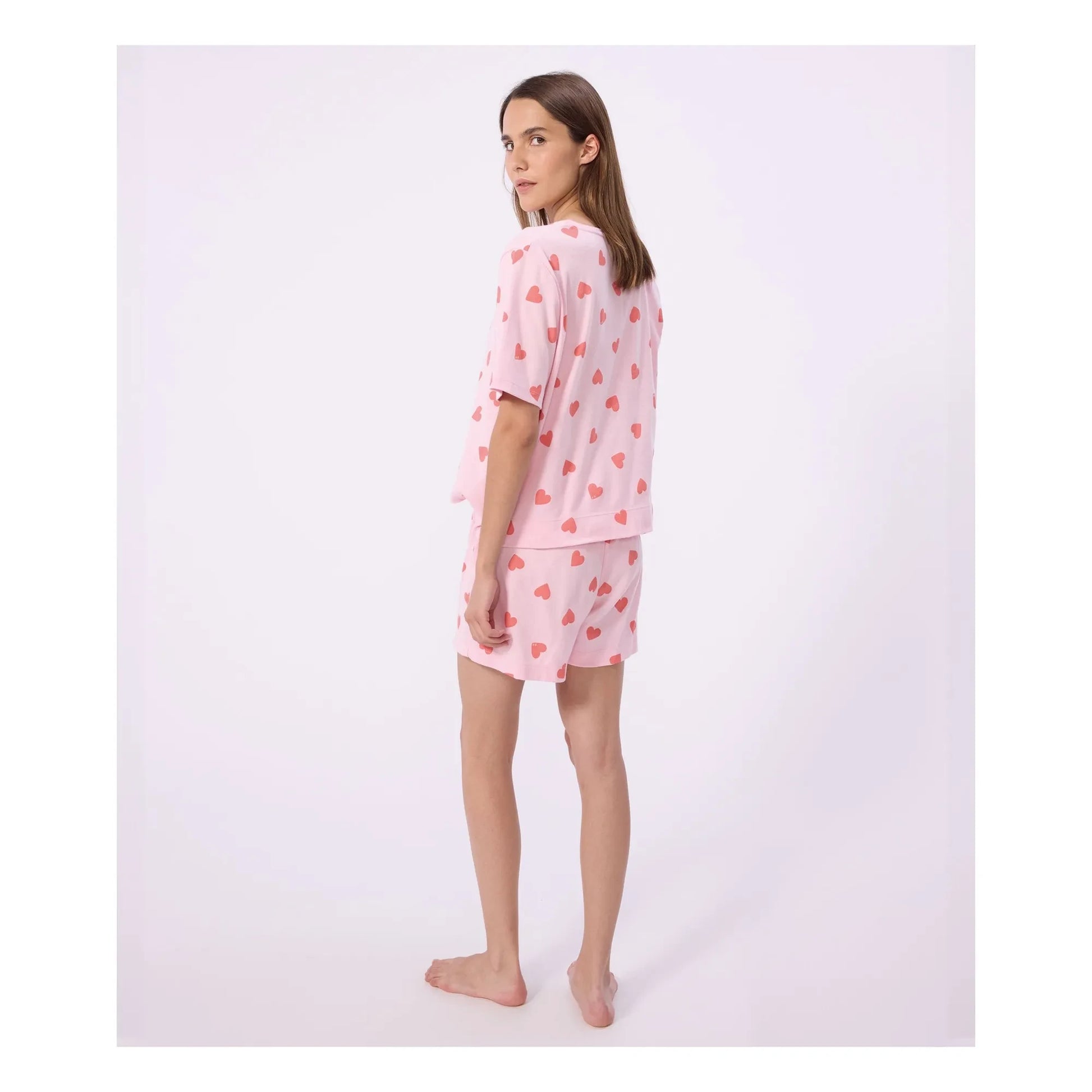 Petit Bateau - Pyjama Short Hearts | Pink
