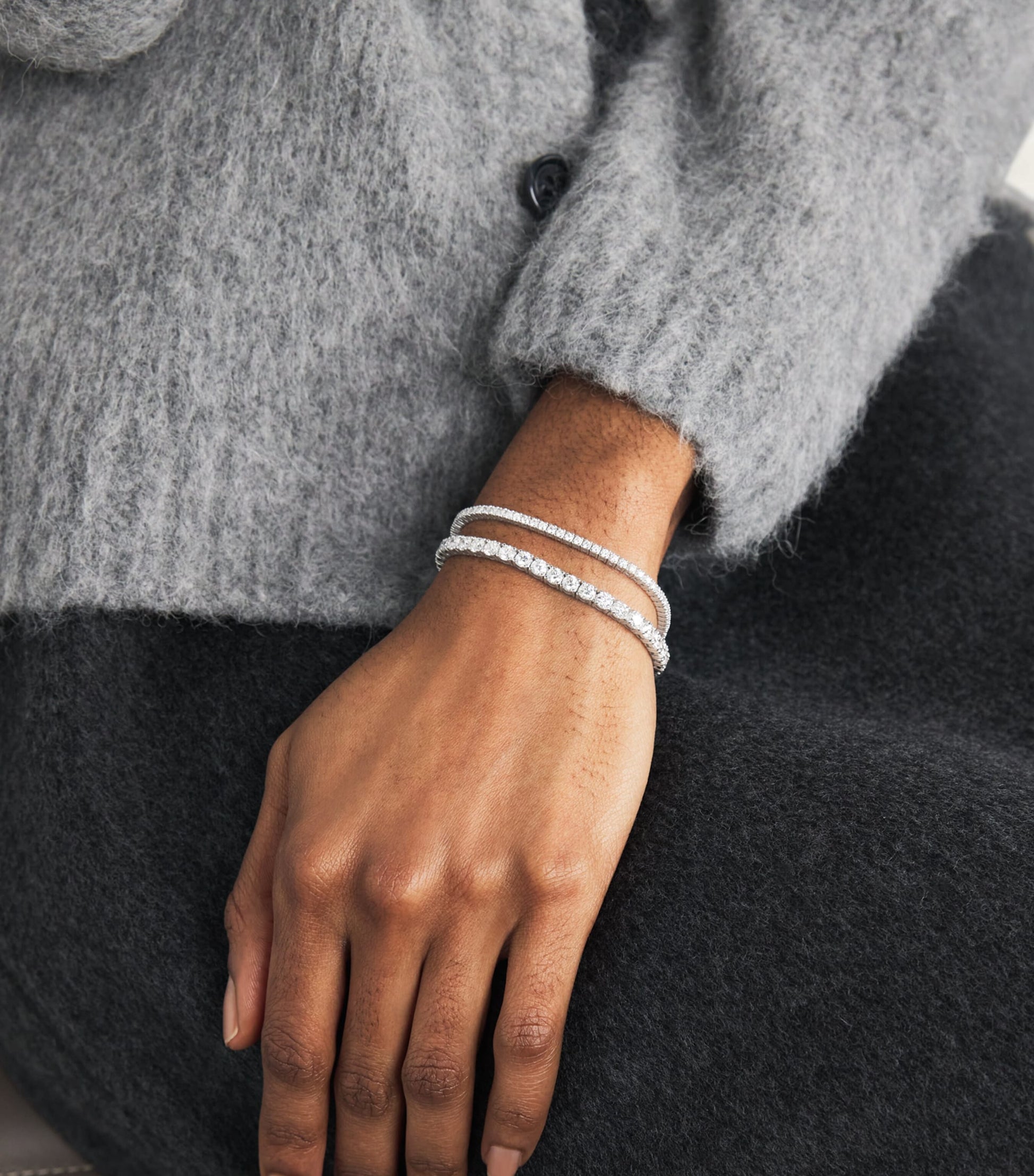 White Gold and Diamond Tennis Bracelet (8.00ct)