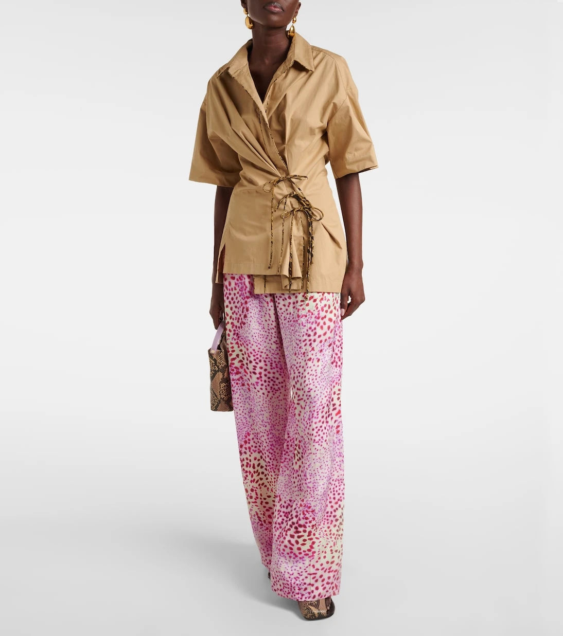 Dries Van Noten - Jacquard wide-leg pants
