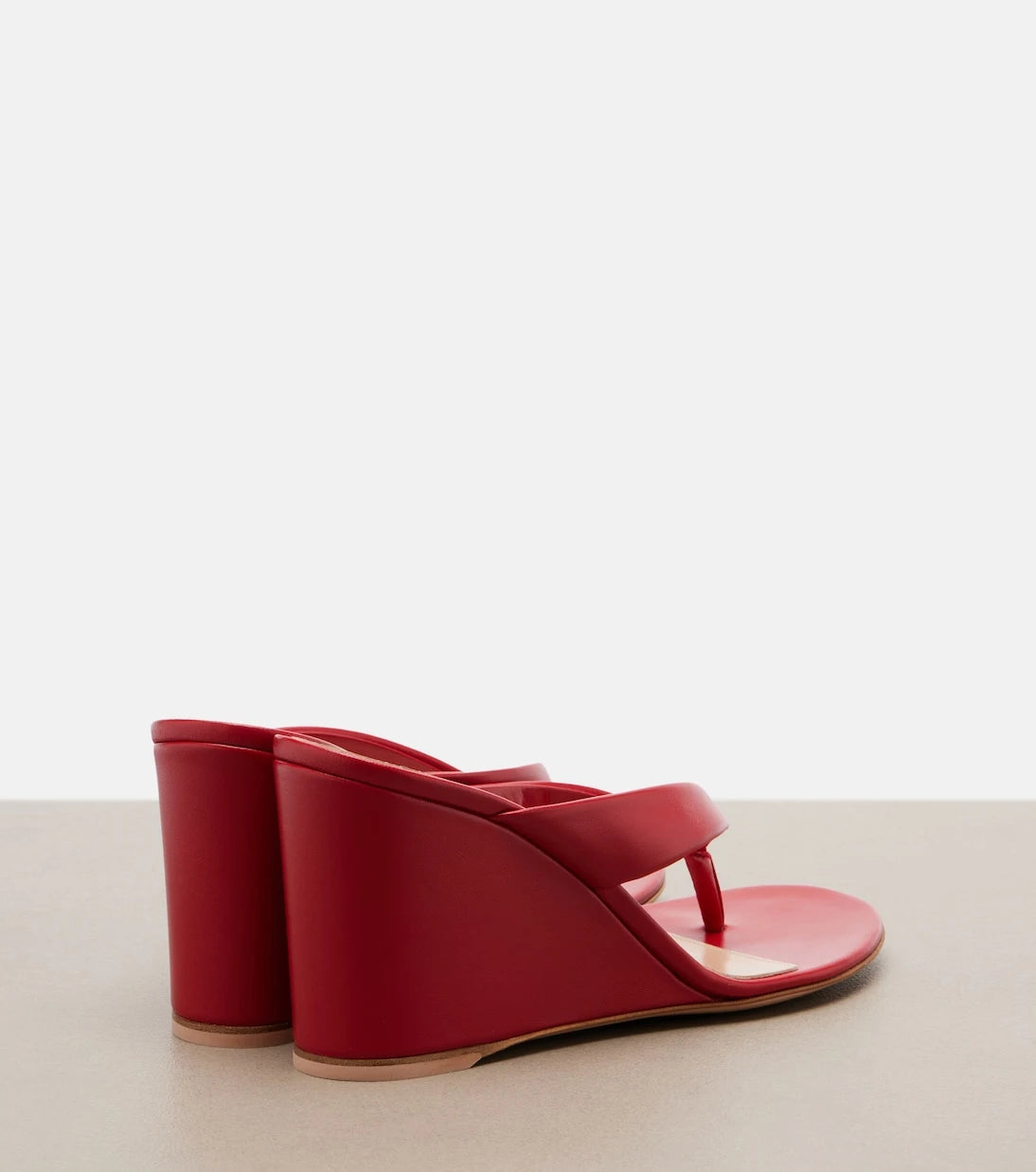 Gianvito Rossi - Leather wedge thong sandals