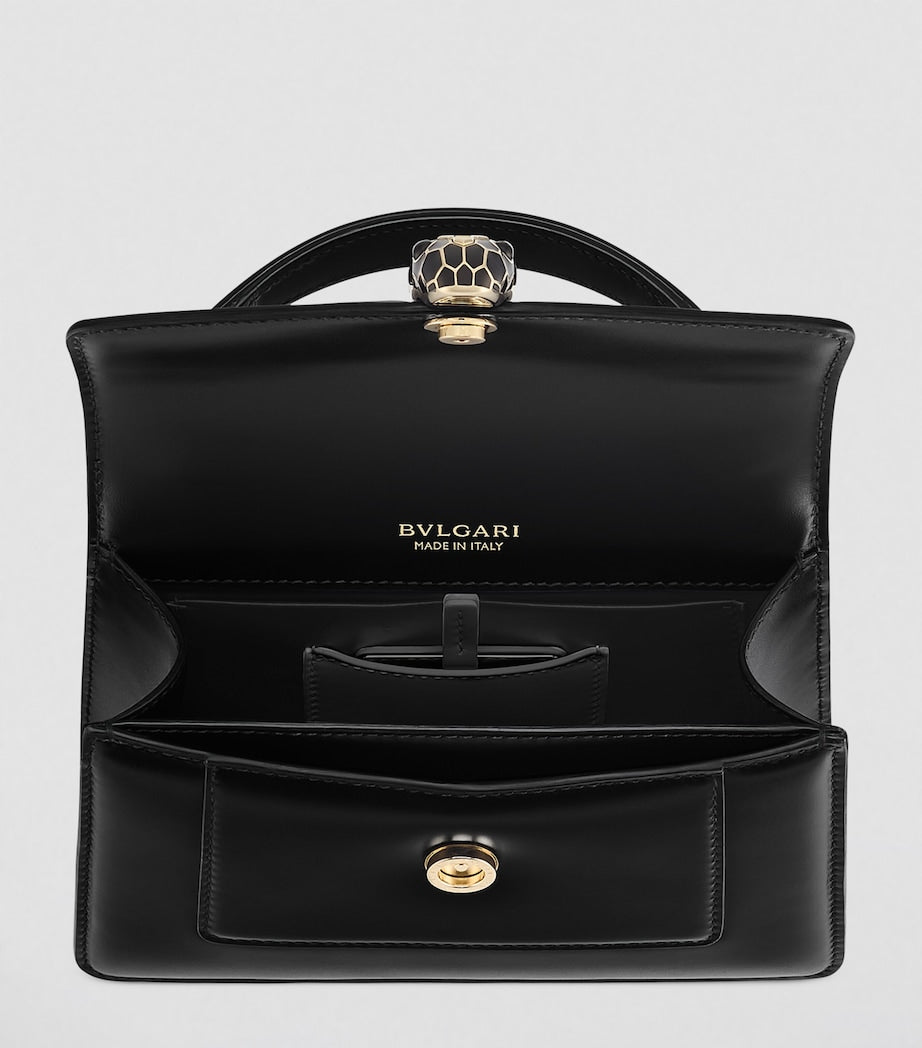 Mini Leather Serpenti Forever Top-Handle Bag