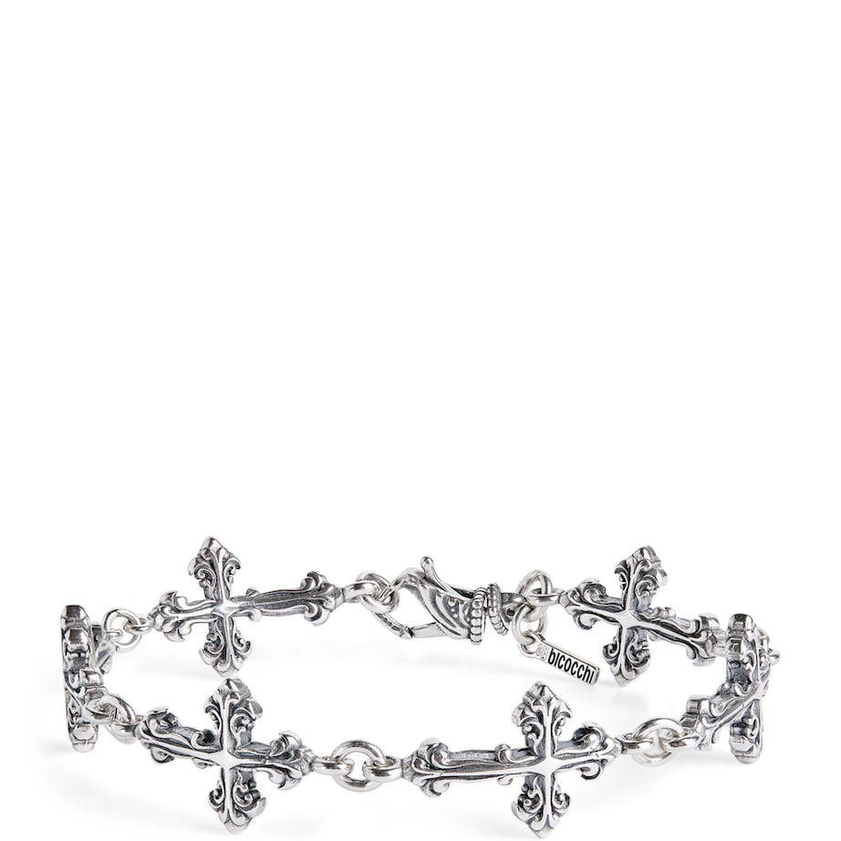 Large Sterling Silver Multi-Cross Avelli Bracelet